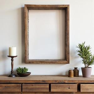 HomeRoots 24" x 36" Gray Solid Wood Shadow Box Frame for Portrait Display – Elegant Home Décor & Gift Idea 380364