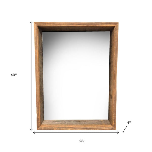 HomeRoots 24" x 36" Gray Solid Wood Shadow Box Frame for Portrait Display – Elegant Home Décor & Gift Idea 380364