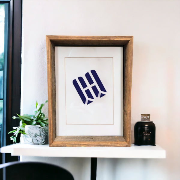 Homeroots 24" X 36" Gray Brown Rustic Solid Wood Hanging Or Tabletop Picture Frame   380364