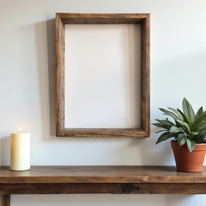 HomeRoots 18" Gray Solid Wood Picture Frame – Timeless Display for Photos & Art, Vertical/Horizontal Hanging 380367