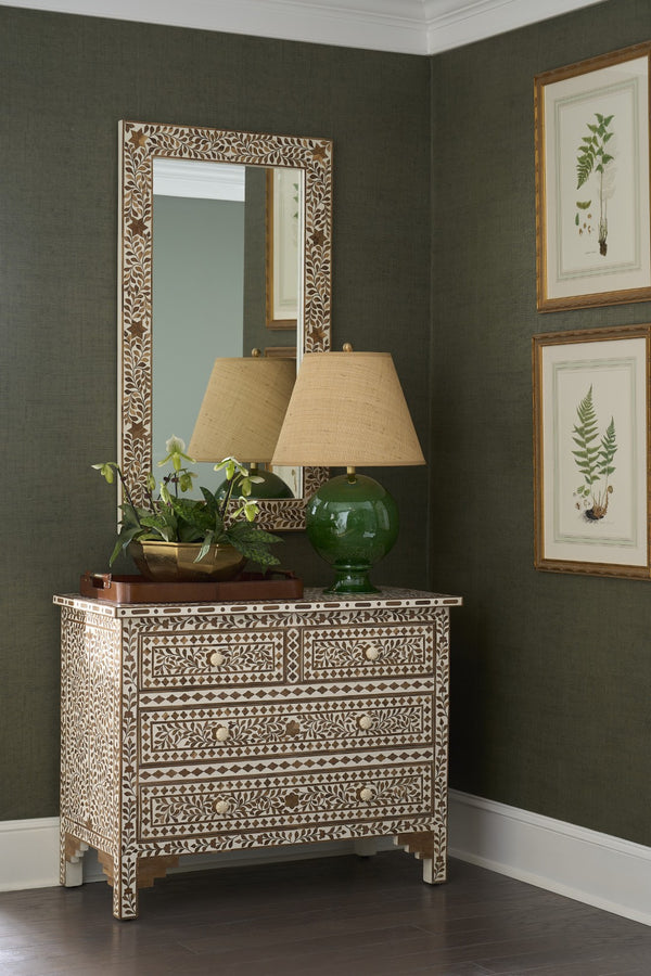 Chelsea House Curtis Framed Fern Lithograph — Gold Frame & French Mat Under Glass, Gallery-Ready Botanical Art 380370