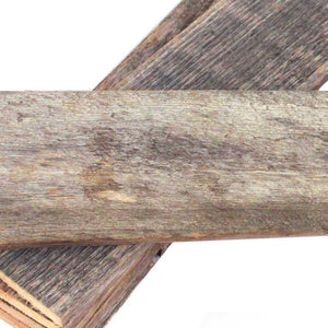 Homeroots Set Of Six 4" X 48" Gray And Brown Wood Planks Wall Decor  Solid Wood 380379