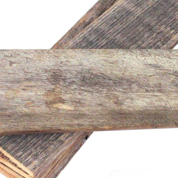 Homeroots Set Of Six 4" X 48" Gray And Brown Wood Planks Wall Decor  Solid Wood 380379