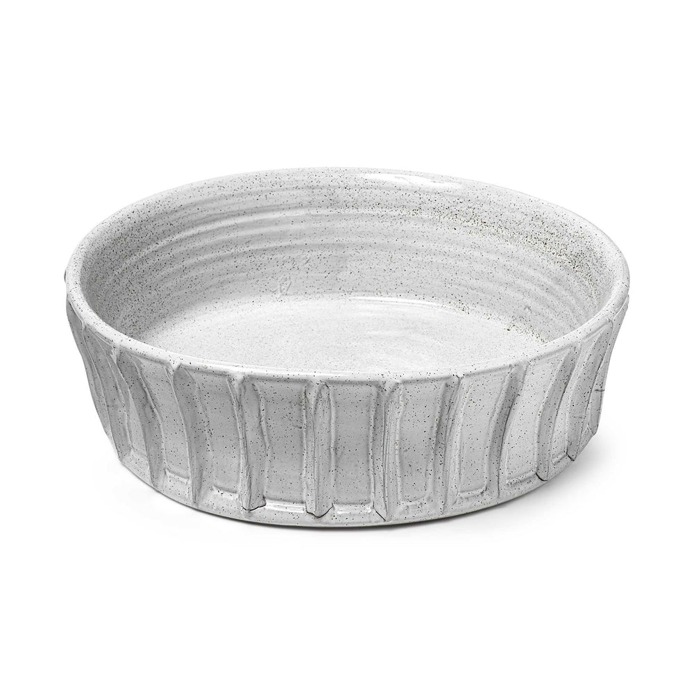 Homeroots Large White Ceramic Bowl   380396