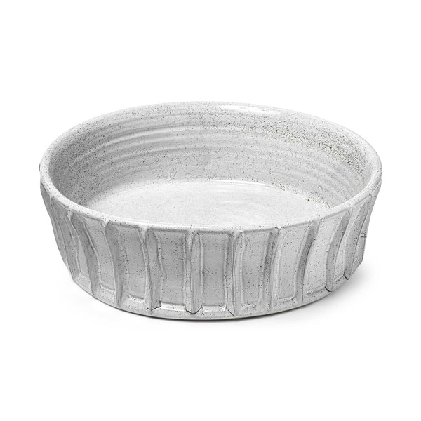 Homeroots Large White Ceramic Bowl   380396