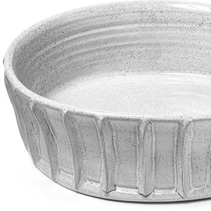 Homeroots Large White Ceramic Bowl   380396