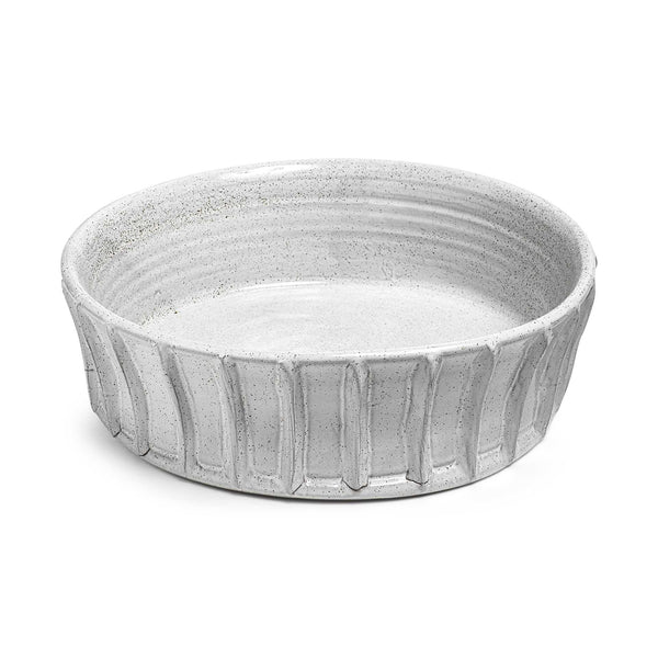Homeroots Large White Ceramic Bowl   380396