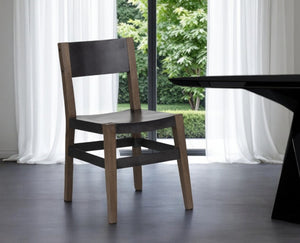 HomeRoots Black Open Back Dining Side Chair - Modern Metal & Wood Design for Versatile Home Use & Comfort 380403