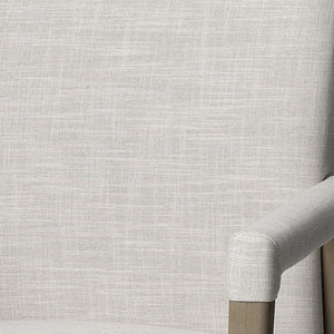 Homeroots Cream And Brown Upholstered Fabric King Louis Back Dining Arm Chair  Wood 380408