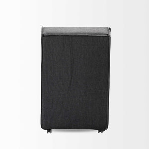 Homeroots Set Of Two Gray Upholstered Fabric Dining Side Chairs With Wheels  Wood 380435