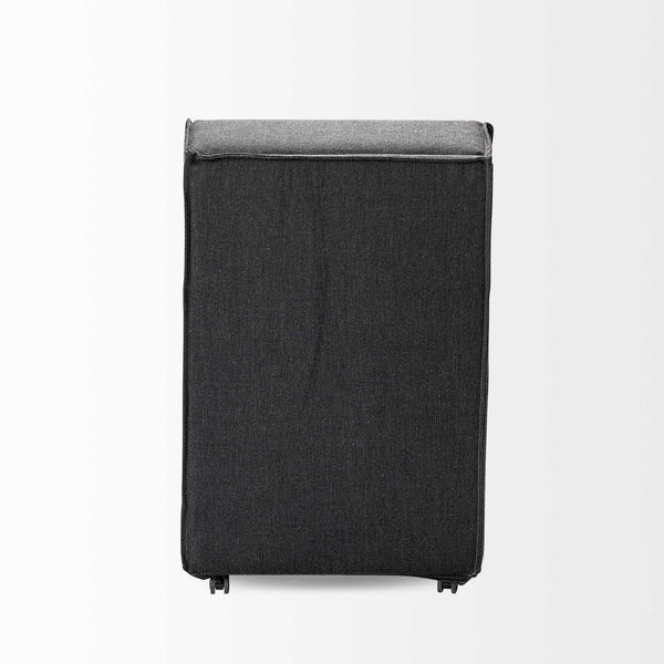 Homeroots Set Of Two Gray Upholstered Fabric Dining Side Chairs With Wheels  Wood 380435