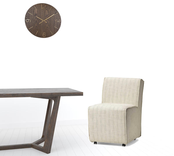 Homeroots Set Of Two Cream Upholstered Fabric Parsons Chairs  Wood 380445