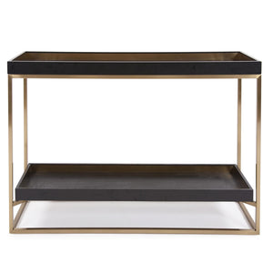 Howard Elliott Vassio Console Table - Elegant Ebony Wood With Brushed Brass Accents For A Chic Home Decor Upgrade Gold Wood ,Metal 38045-howard-elliott