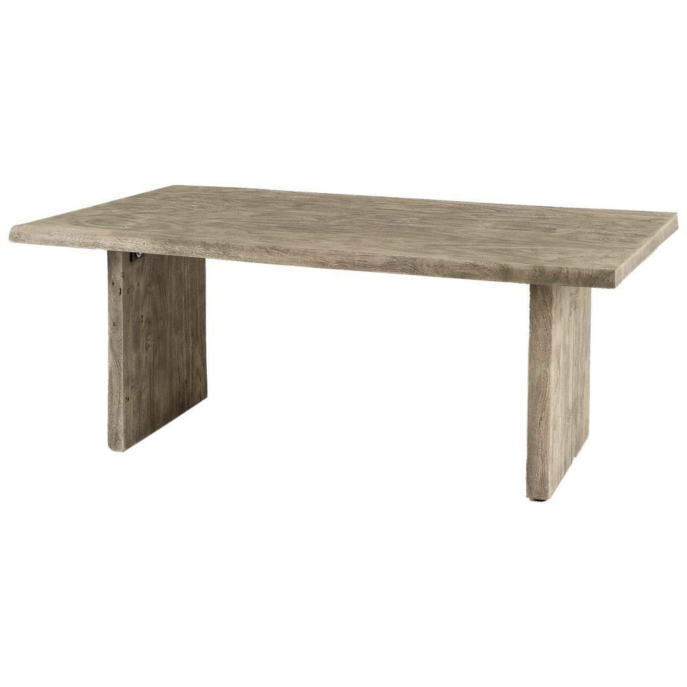 Homeroots 80" Gray Solid Wood Sled Base Dining Table   380455