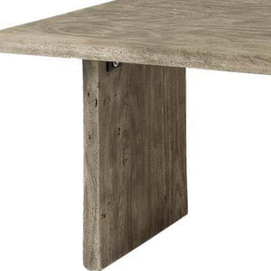 Homeroots 80" Gray Solid Wood Sled Base Dining Table   380455