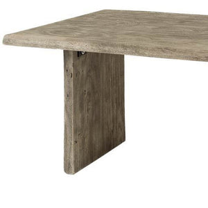 Homeroots 80" Gray Solid Wood Sled Base Dining Table   380455
