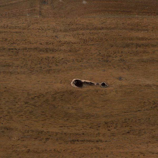 Homeroots 84" Natural And Black Solid Wood And Metal Trestle Base Dining Table   380464