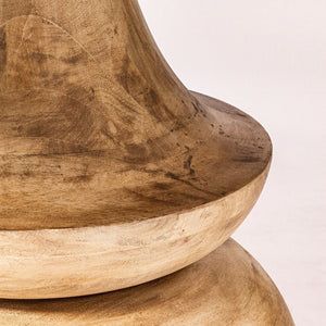 Homeroots 60" Natural Rounded Solid Wood Pedestal Base Dining Table   380473