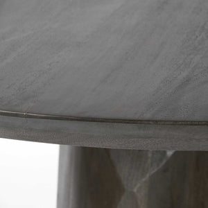 Homeroots 60" Brown Rounded Solid Wood Pedestal Base Dining Table   380474