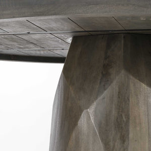 Homeroots 60" Brown Rounded Solid Wood Pedestal Base Dining Table   380474