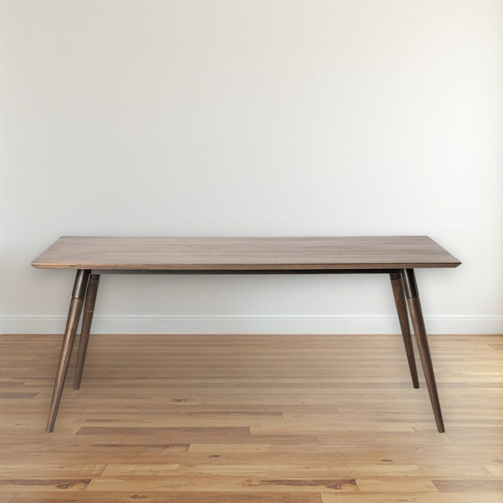 Homeroots 72" Dark Brown Solid Wood Dining Table   380477