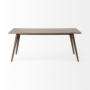 Homeroots 72" Dark Brown Solid Wood Dining Table   380477