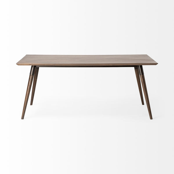 Homeroots 72" Dark Brown Solid Wood Dining Table   380477