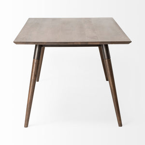 Homeroots 72" Dark Brown Solid Wood Dining Table   380477