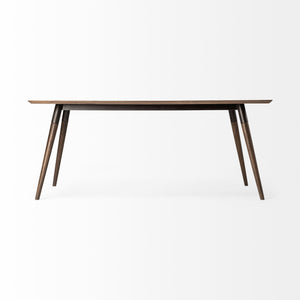 Homeroots 72" Dark Brown Solid Wood Dining Table   380477