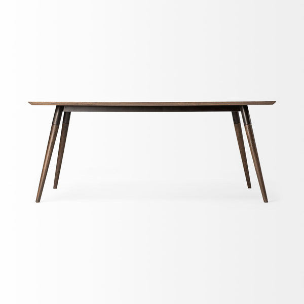 Homeroots 72" Dark Brown Solid Wood Dining Table   380477