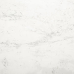 Homeroots 48" White And Black Rounded Marble And Metal Pedestal Base Dining Table   380478