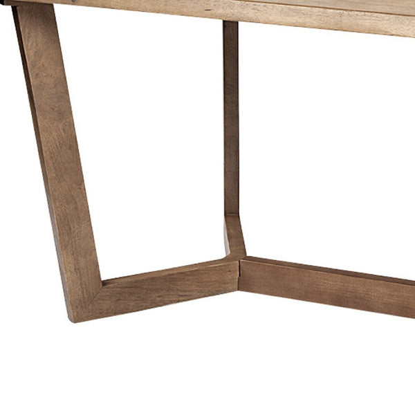HomeRoots 92" Elegant Two-Tone Solid Wood Trestle Dining Table – Perfect for Modern and Traditional Spaces 380479