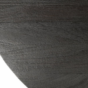 Homeroots 54" Black And Brass Rounded Solid Wood And Metal Pedestal Base Dining Table   380486