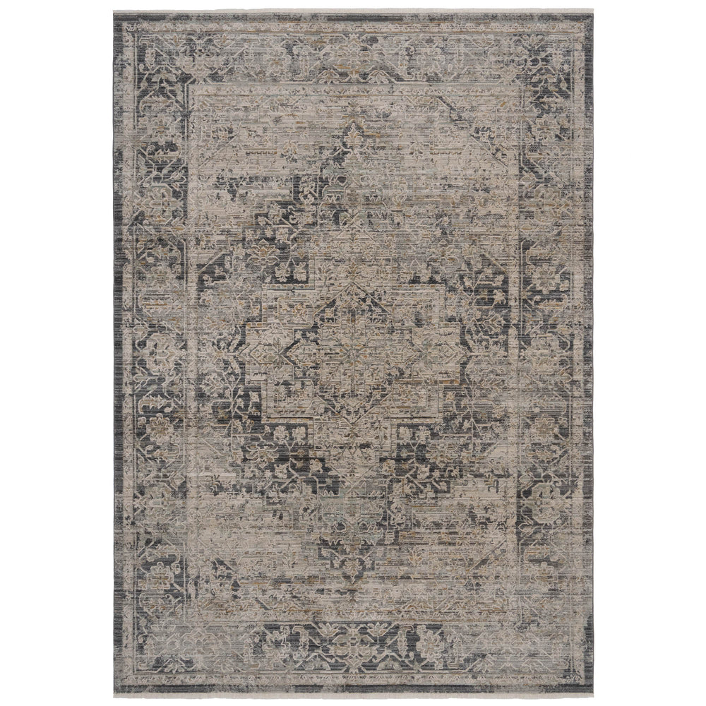 Capel Rugs Zenith-heriz Stunning Area Rug With Hi-low Texture And Natural Colors For Luminous Home Design Smoke, Gray 90% Polyester,10% Olefin 3805rs02071000400