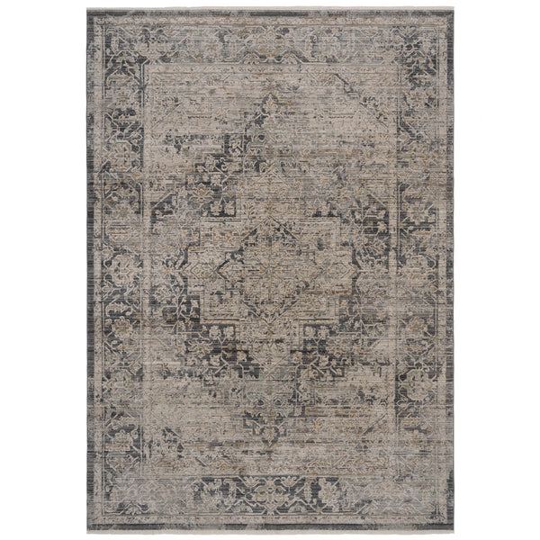Capel Rugs Zenith-heriz Stunning Area Rug With Hi-low Texture And Natural Colors For Luminous Home Design Smoke, Gray 90% Polyester,10% Olefin 3805rs02071000400