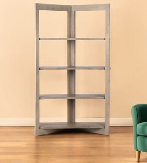 HomeRoots 72" Brown Solid Wood Four-Tier Bookcase – Stylish Storage Solution for Books, Décor, and Plants 380596