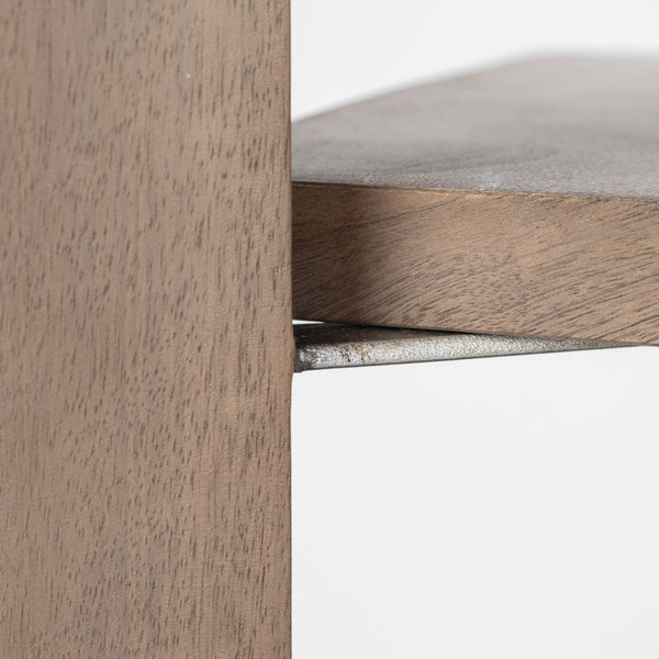 Homeroots Light Brown Wood Shelving Unit With 4 Shelves   380596