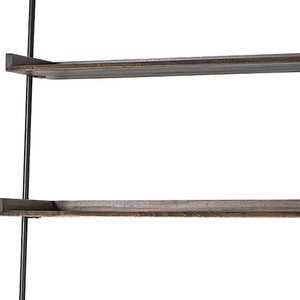 Homeroots Two Toned Brown Wood Shelving Unit With 3 Shelves   380598