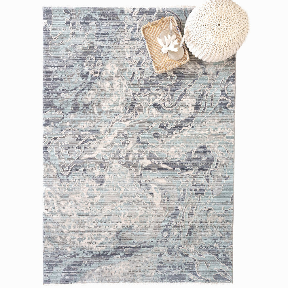 Capel Rugs Zenith-lava Dynamic Area Rug Collection With Hi-low Texture And Natural Color Blending For Elegance Ocean, Ivory 90% Polyester,10% Olefin 3806rs09061301440