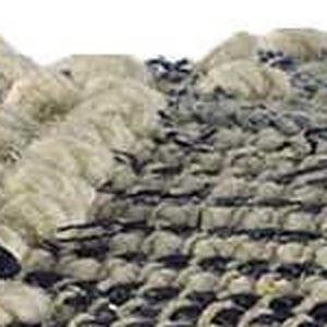 Homeroots Blue Denim And Ivory Square Pouf With Cotton Stitched  Cotton 380604