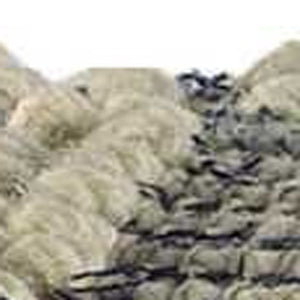 Homeroots Blue Denim And Ivory Square Pouf With Cotton Stitched  Cotton 380604