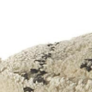 Homeroots Beige Cotton Square Pouf With Argyle Pattern  Cotton 380605