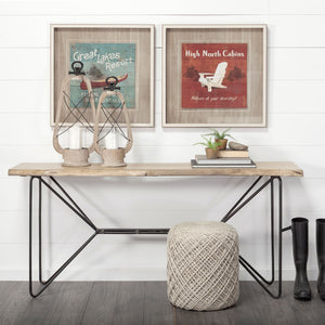 Homeroots Oatmeal Wool Cylindrical Pouf With Diamond Pattern  Wool 380607