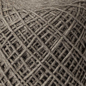 Homeroots Brown Wool Cylindrical Pouf With Diamond Pattern  Wool 380608