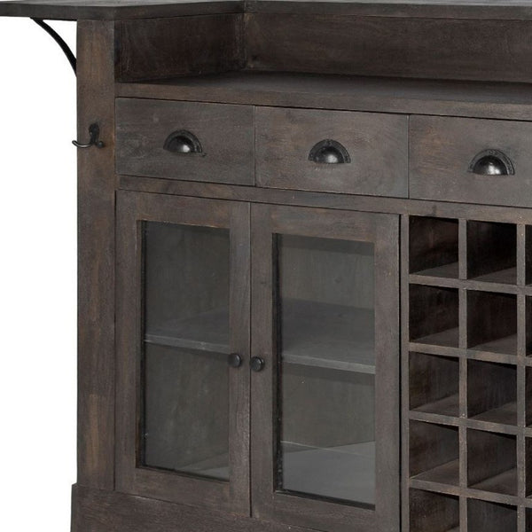 HomeRoots 29 Inch Solid Wood Rolling Kitchen Island with Cabinet and Drawer Storage Space 380610