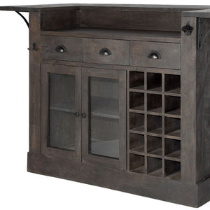 29 Inch Solid Wood Rolling Kitchen Island with Cabinet and Drawer Storage Space
