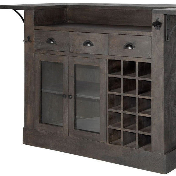 29 Inch Solid Wood Rolling Kitchen Island with Cabinet and Drawer Storage Space