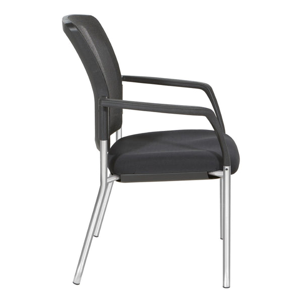 OSP Home Furnishings Guest Chair with Mesh Back Lumbar Support and Chrome Legs for Reception or Office Use 88710C-30