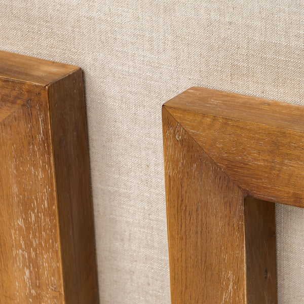 Homeroots 35" Cream And Brown Fabric Lounge Chair   380645