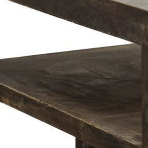 Homeroots 22" Brown Solid Wood Square End Table   380654